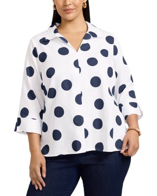  Agnes 3/4 Sleeved Dot Shirt