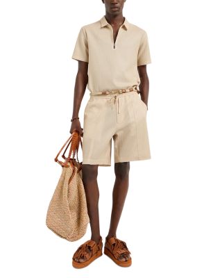 Woven Cotton Drawstring Shorts