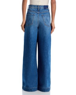The Headiner Sneak High Rise Wide Leg Jeans in Green Thumb