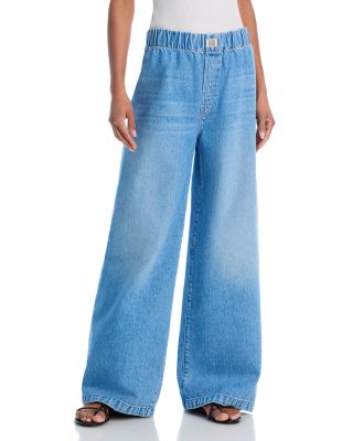 MOTHER - The Kitchen Drawer Skimp High Rise Wide Leg Jeans in All You Can Eat