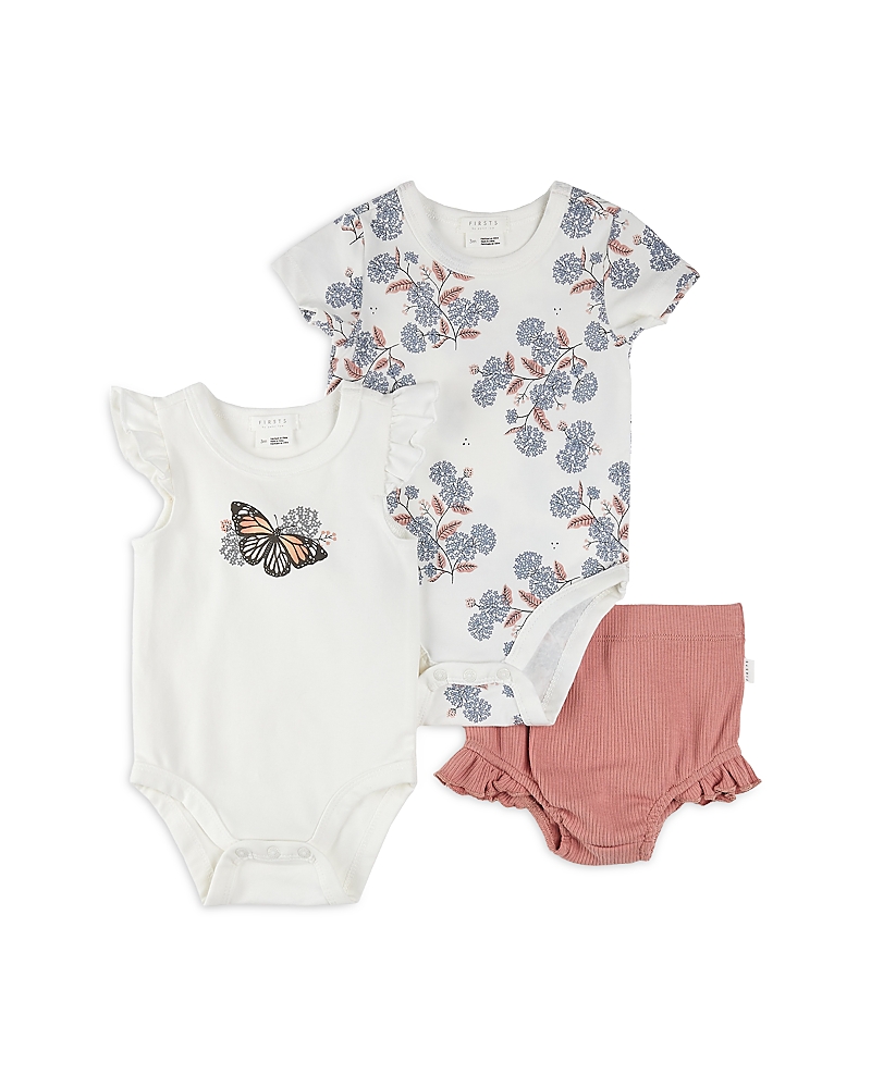 FIRSTS BY PETIT LEM FIRSTS BY PETIT LEM GIRLS' MAJESTIC MONARCHS BODYSUITS & SHORTS SET - BABY