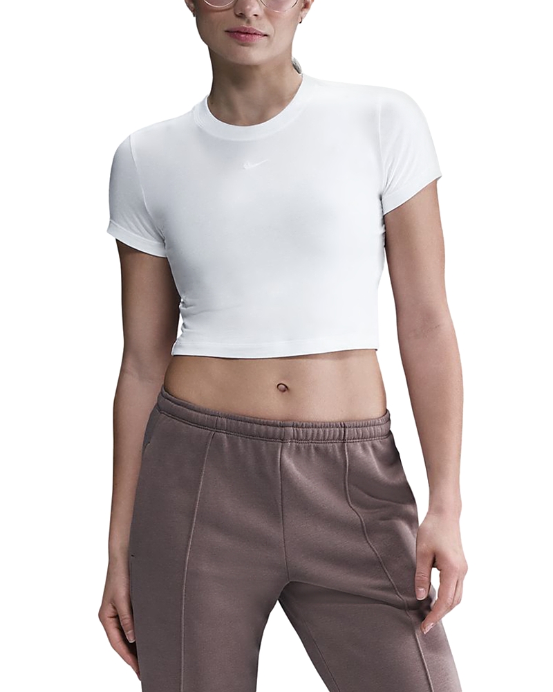 Nike Relaxed Cropped Tee In White