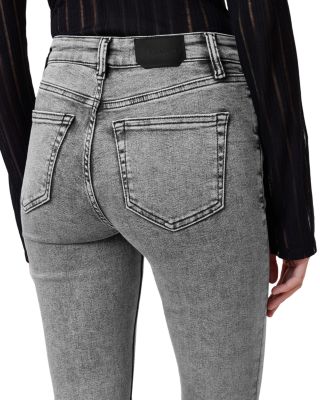 Haldan Mid Rise Slim Bootcut Jeans in Washed Grey