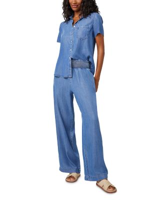 Bella Dahl - Pocket Shirt & Smocked Waist Wide Leg Pants