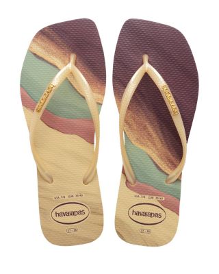 Women's Slim Square Trendy Flip Flop Sandals
