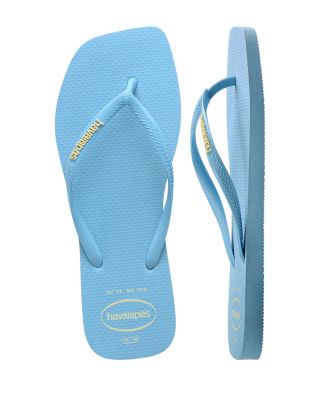 Women's Slim Square Logo Flip-Flops