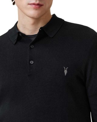 Mode Regular Fit Merino Wool Long Sleeve Polo Sweater