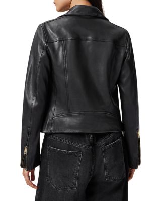 Dalby Slim Fit Leather Biker Jacket