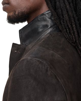 Survey Layered Leather Blazer