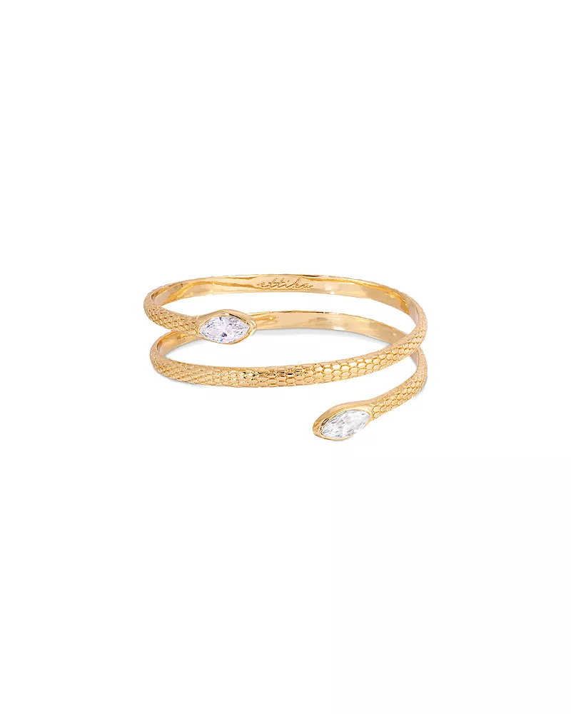 Ettika Marquise Coiled Bangle Bracelet
