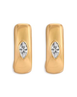 Marquise Crystal Hoop Earrings