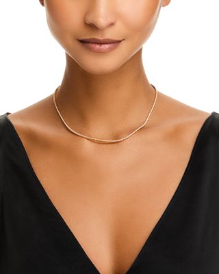 Diamond Tennis Necklace in 14K Yellow Gold, 2.4 tcw