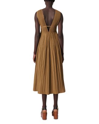 Jewelry Neckline Pleated Dress