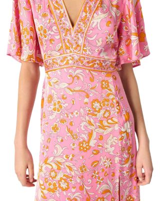 Patterned Flowing Maxi Dress