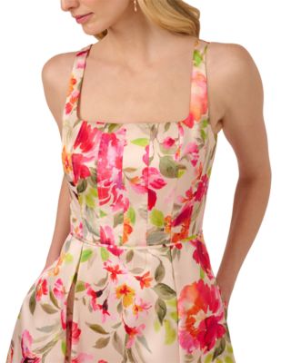 Border Mikado Midi Dress