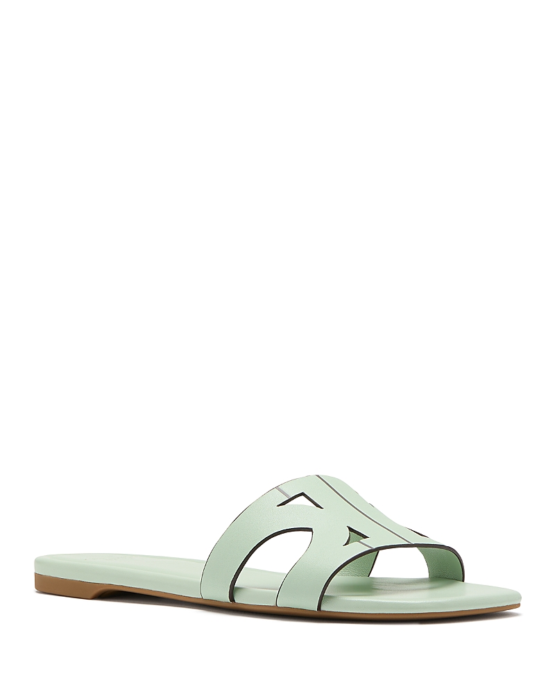 Kate Spade New York Duo Smooth Leather Slide Sandal In Pistachio