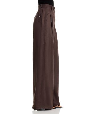 Halter Neck Straight Line Vest &amp; Double Pleated Wide Leg Pants