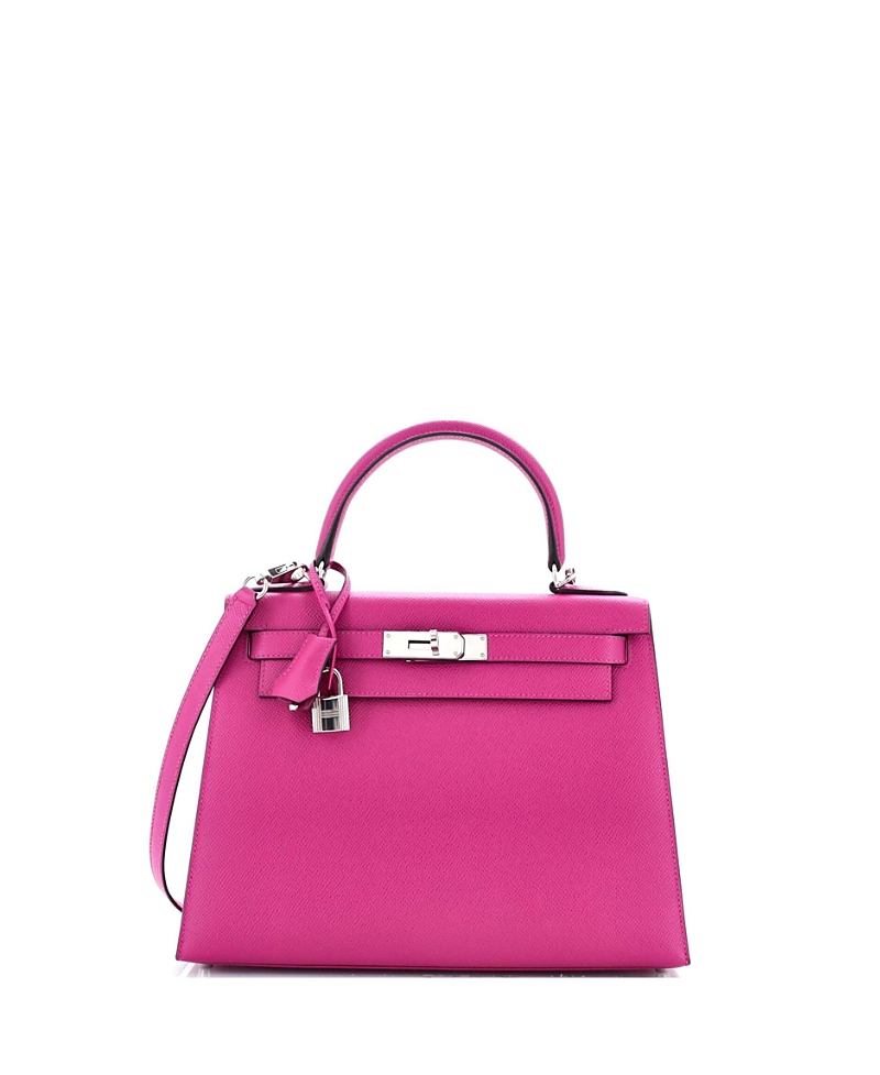 Pre-owned Pre-owned Hermes Hermes Kelly 28 Handbag Pink Epsom With Palladium Hardware In Rose Pourpre