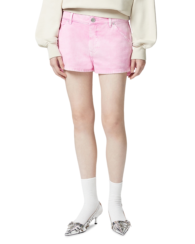 Pinko Workwear Shorts In Cotton Bull Fabric In Lilac Chiffon