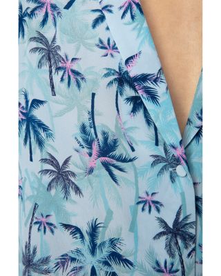 Telmos Sunset Palm Mist Print Silk Top