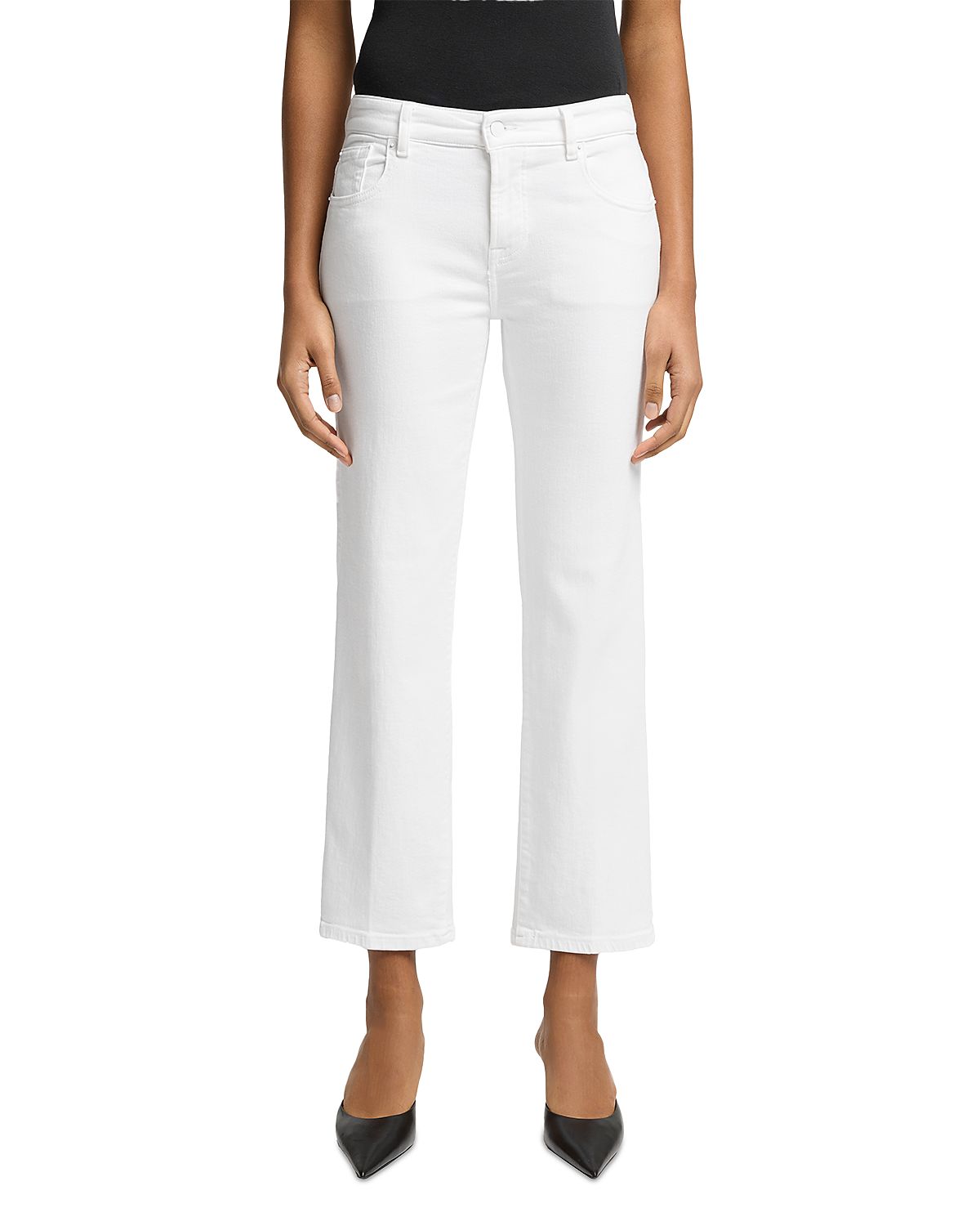 7 For All Mankind Calie Mid Rise Straight Ankle Jeans