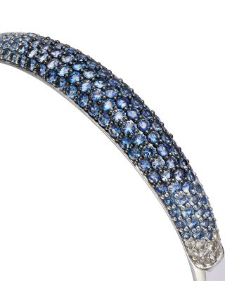 Sapphire Ombr&eacute; Bangle Bracelet in 14K White Gold