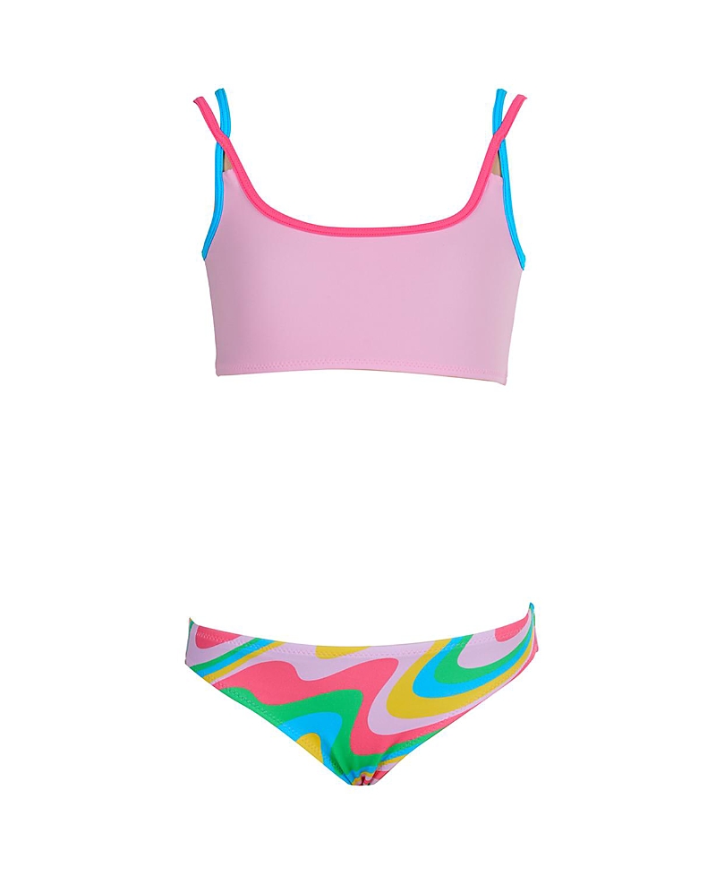 Nessi Byrd Girls' Karma Two-piece Swimsuit - Little Kid, Big Kid In Pink-multicolor