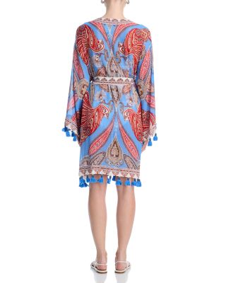 Printed Tassel Short Cover Up Robe - Exclusive