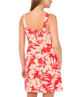 Floral Square Neck Mini Dress