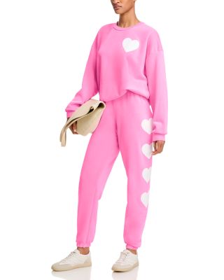 Aviator Nation - Heart Stitch Crewneck Sweatshirt & Sweatpants