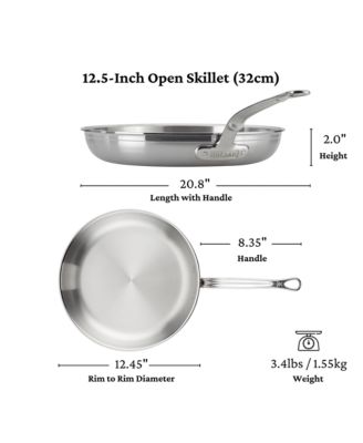 ProBond&reg; Forged 12.5" Professional Clad Stainless Steel Skillet