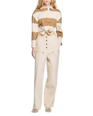 Striped Polo Neck T-shirt 