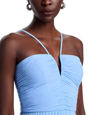 V Neck Chiffon Dress - Exclusive 