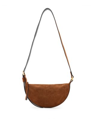 Halfmoon Suede Crossbody Bag
