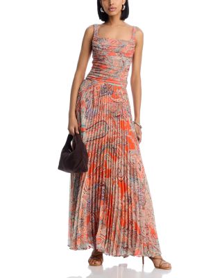L'AGENCE - Rasha Shirred Tank & Torin Pleated Maxi Skirt