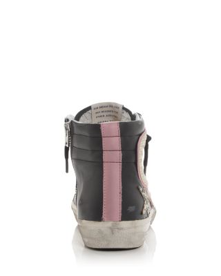 Unisex Slide Embellished High Top Sneakers