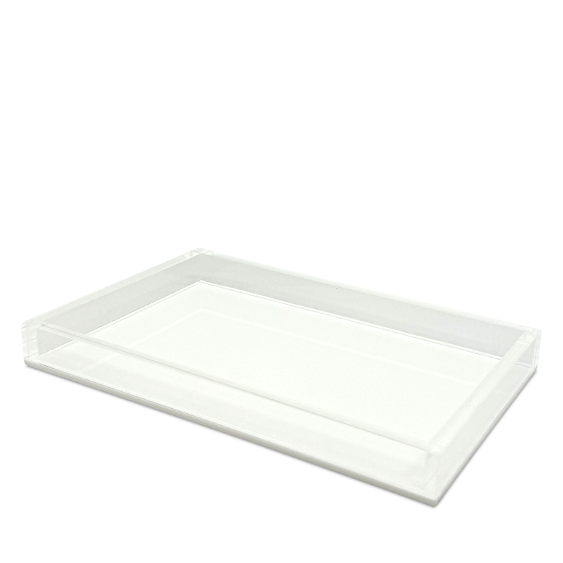 Tizo Lucite Tray, White In White