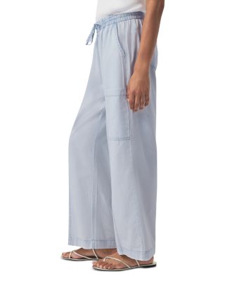 Indigo Stripe Wide Pants