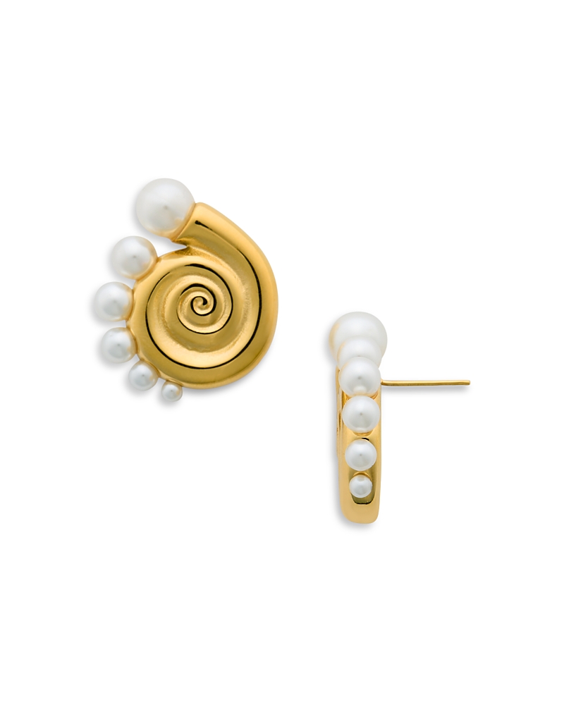 Shop Aqua Shashi Shell & Cultured Freshwater Pearl Earrings - Exclusive