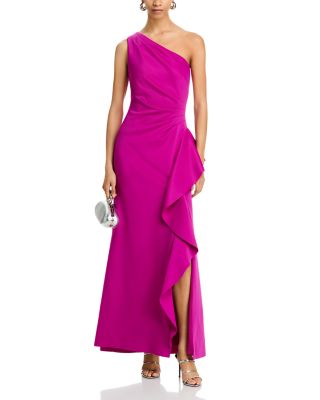 One Shoulder Ruffled Dress - Exclusive