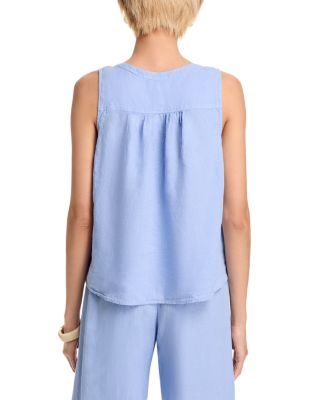 Linen V Neck Tank Top