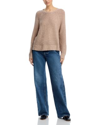 Linen Cotton Slub Raglan Sleeve Sweater