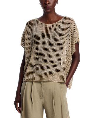 Eileen Fisher - Bateau Neck Cap Sleeve Sweater