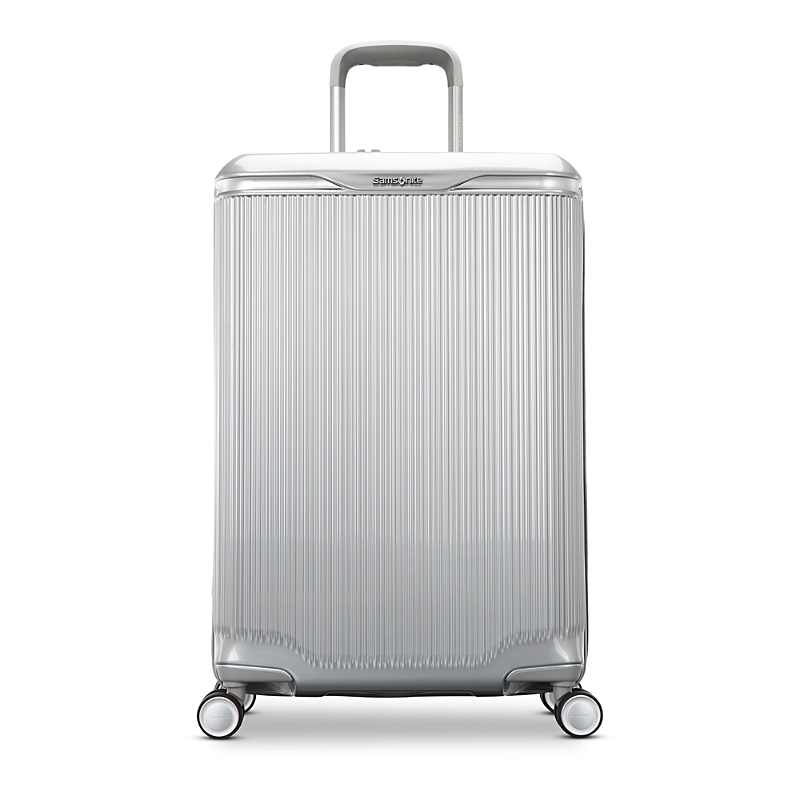 Samsonite Silhouette 18 Hardside Medium Spinner Suitcase In Metallic Silver