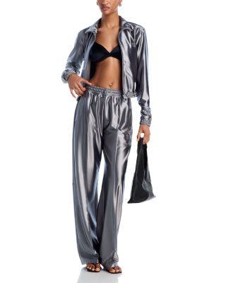 Metallic Zip Front Track Jacket 