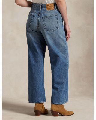 High Rise Wide Leg Crop Jeans in Blue