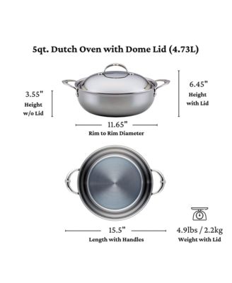 NanoBond&reg; Molecular Titanium 5-Quart Dutch Oven w/Dome Lid