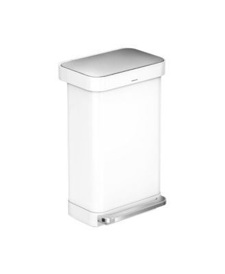 45 Liter Rectangular Liner Rim Kitchen Trash Can with Liner Pocket