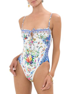 Ruffled Underwire One Piece Swimsuit