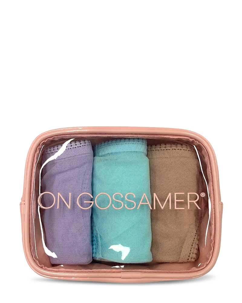 On Gossamer Mesh Bikinis, Set Of 3